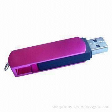 Metal Swivel USB Flash Drive, Up to 16GB Capacity